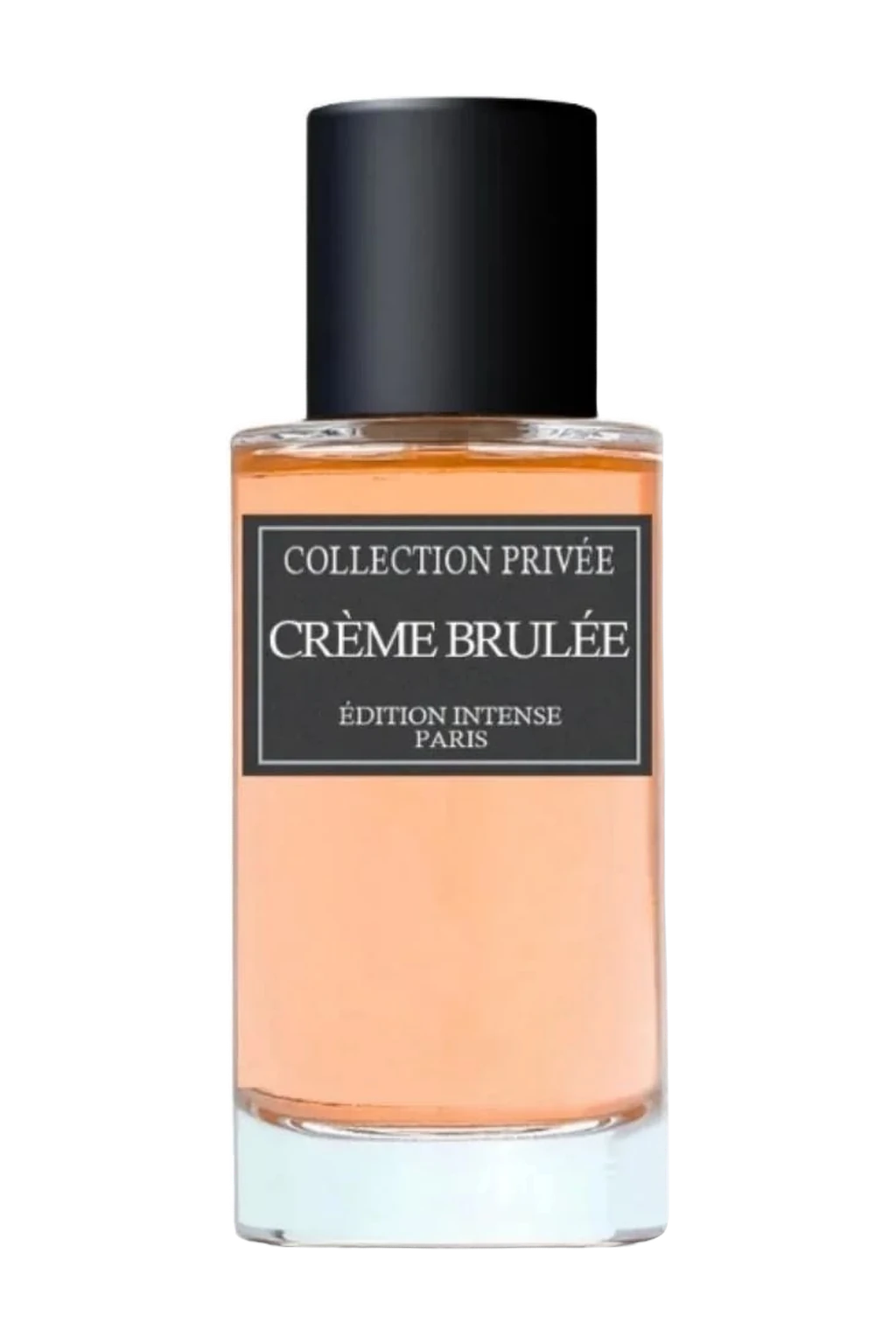 Flacon Crème Brûlée sur un socle de céramique crème au bord caramélisé