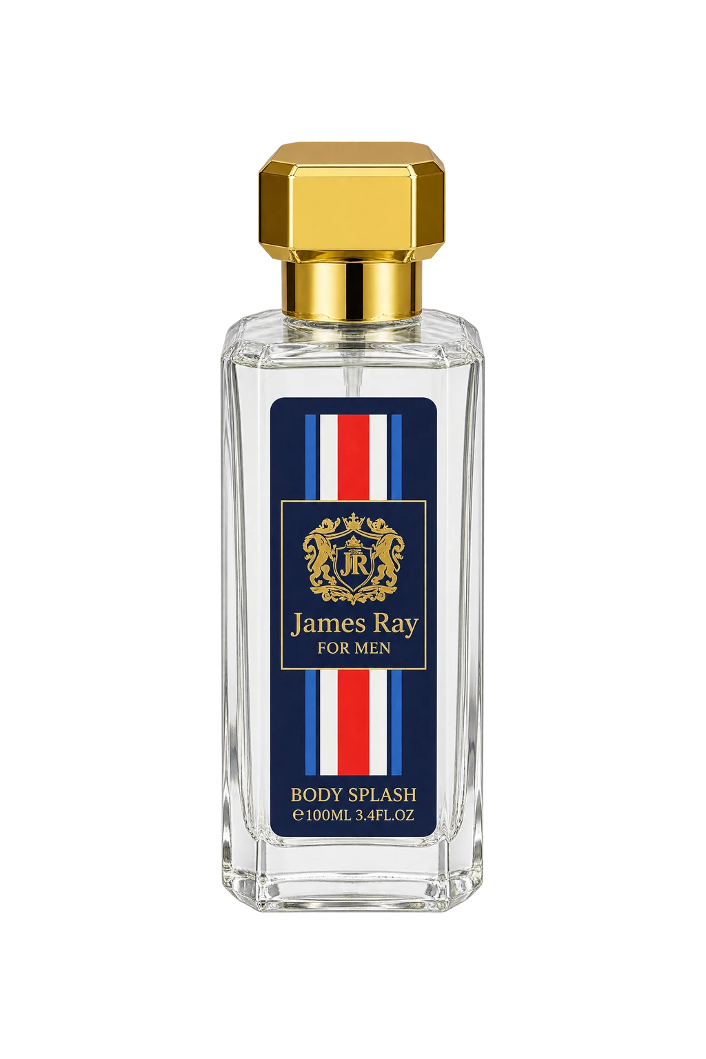 Flacon James Ray For Men dans une scène aux bois chauds