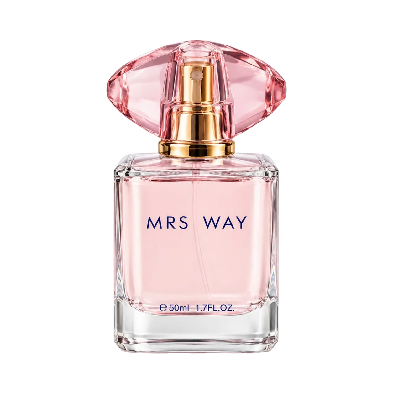 Flacon Mrs Way dans une scène claire aux voiles nacrés